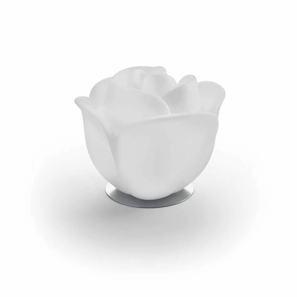 Rosenförmige Tischlampe mit Induktions-RGBW-LED - Baby Love von Myyour Viadurini