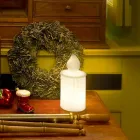 Weiß oder Rot leuchtende Kerze Tischlampe Design von Slide - Fiammetta Viadurini