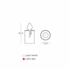 Weiß oder Rot leuchtende Kerze Tischlampe Design von Slide - Fiammetta Viadurini