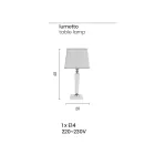 Klassische italienische handgefertigte Tischlampe und Schirm aus Glas - Malaysia Viadurini