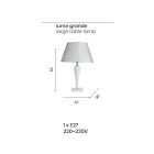 Klassische italienische handgefertigte Tischlampe und Lampenschirm aus Glas - Rapallo Viadurini