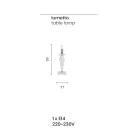 Klassische Tischlampe aus handgefertigtem italienischem Glas und goldenem Metall - Oliver Viadurini