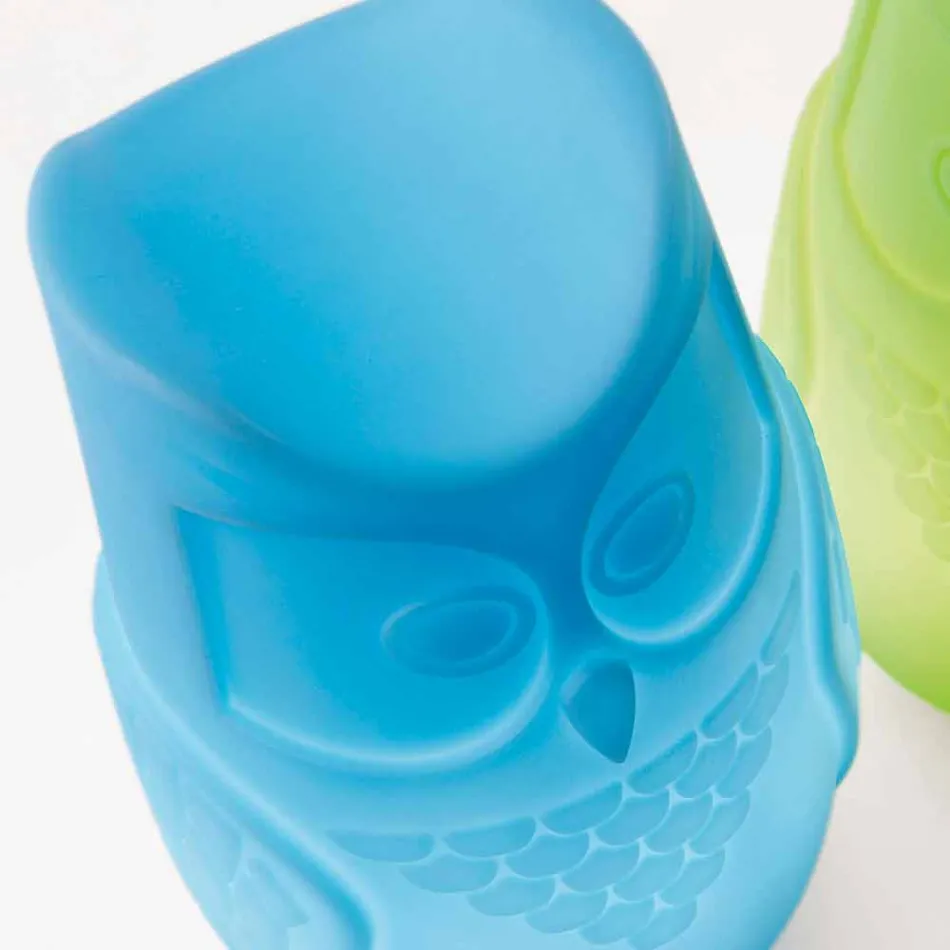 Schieben Sie Bubo-farbige Tischlampe aus Eulen-Design in Italien Viadurini