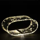 Tischlampe aus Acrylglas und Blattgold, Silber oder Kupfer - Gnassi Viadurini