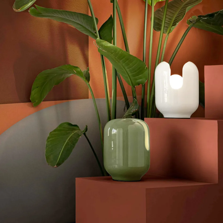 Tischlampe im modernen Stil aus Keramik, hergestellt in Italien – Batucada Viadurini