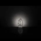 Designer-Tischlampe aus Kristall und Stahl geformt Ei Viadurini