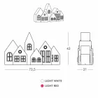 Design Tischlampe mit weißen oder roten Led Houses Design Slide - Kuusi Viadurini