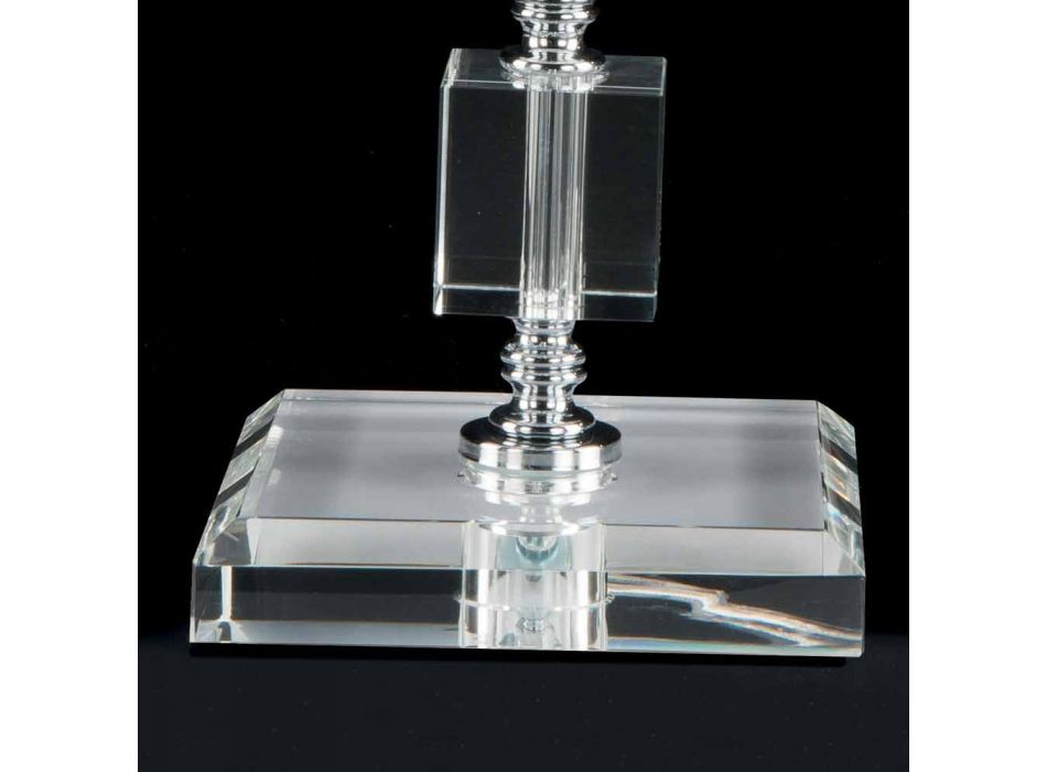Design Tischlampe in Ivy Glas und Kristall, made in Italy Viadurini