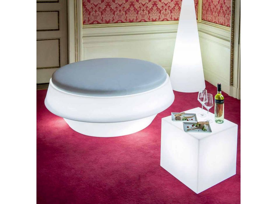 Tisch- und Stehlampe Slide White heller Würfel aus Italien Viadurini
