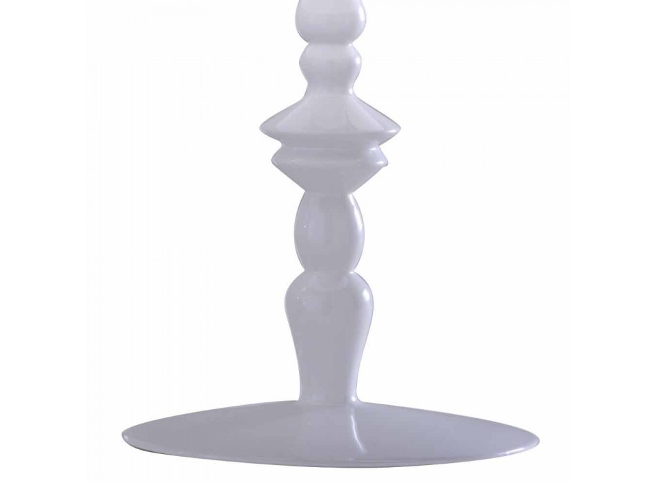 Tischlampe aus weißem Keramik- und Leinenlampenschirm 2 Abmessungen - Cadabra Viadurini