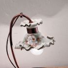 Handbemalte und mit Eisen verzierte Tischlampe aus Keramik - Mailand Viadurini