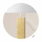 Metall Tischlampe mit Stoff Lampenschirm Made in Italy - Jump Viadurini