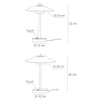 Mira Tischlampe aus Metall mit verschiedenen Ausführungen Made in Italy Viadurini