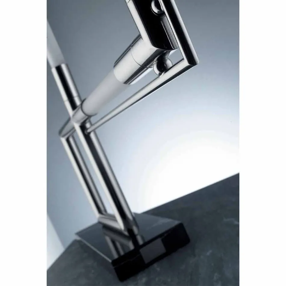 Tischlampe aus Messing und Harz mit Marmorsockel Made in Italy - Quizza Viadurini