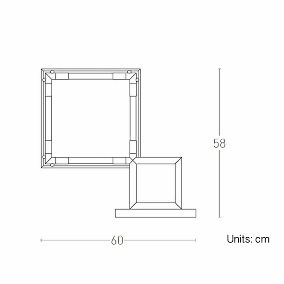 Tischlampe aus Messing und Harz mit Marmorsockel Made in Italy - Quizza Viadurini