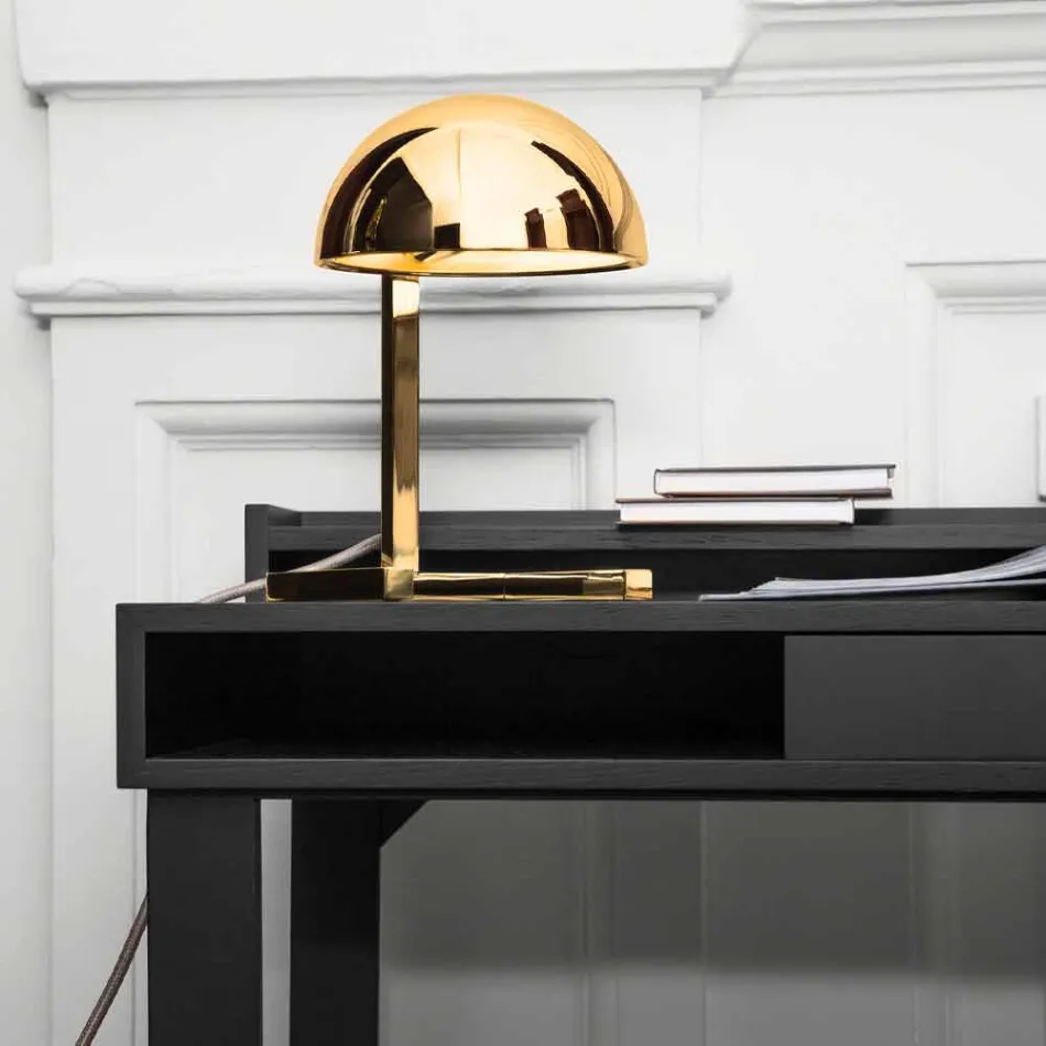 Tischlampe aus Messing mit Gold- oder Palladium-Finish Made in Italy - Adana Viadurini