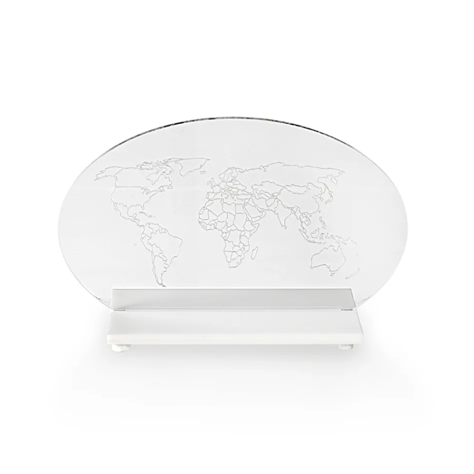 LED-betriebene Plexiglas-Tischlampe, hergestellt in Italien – Rapunzel Viadurini