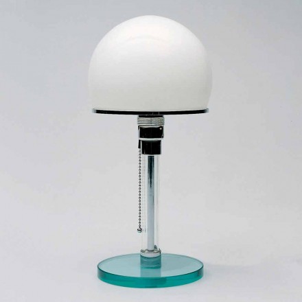 Tischlampe aus Glas mit Opalschirm Made in Italy - Dacca Viadurini