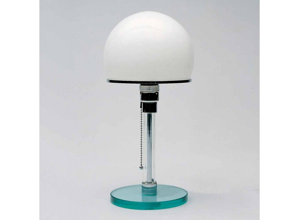 Tischlampe aus Glas mit Opalschirm Made in Italy - Dacca Viadurini