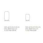 Tischlampe aus mundgeblasenem Glas in Venedig 16 22 cm - Bambus Viadurini