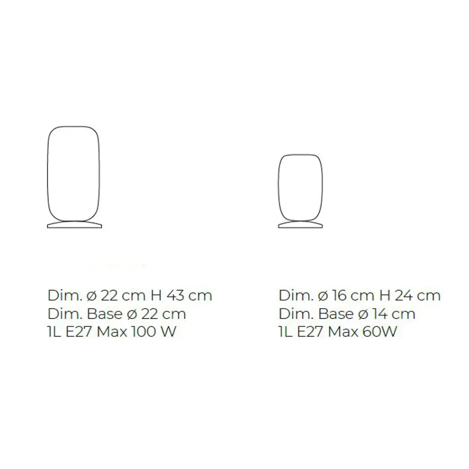 Tischlampe aus mundgeblasenem Glas in Venedig 16 22 cm - Bambus Viadurini