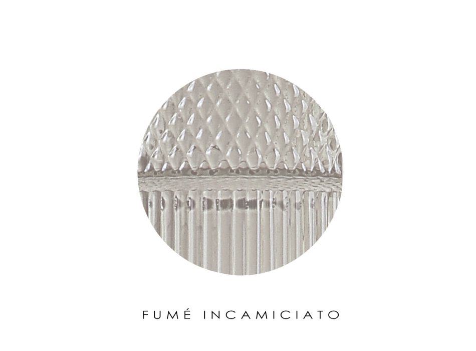 Tischlampe aus mundgeblasenem Glas in Venedig und Metall - Satomi Viadurini