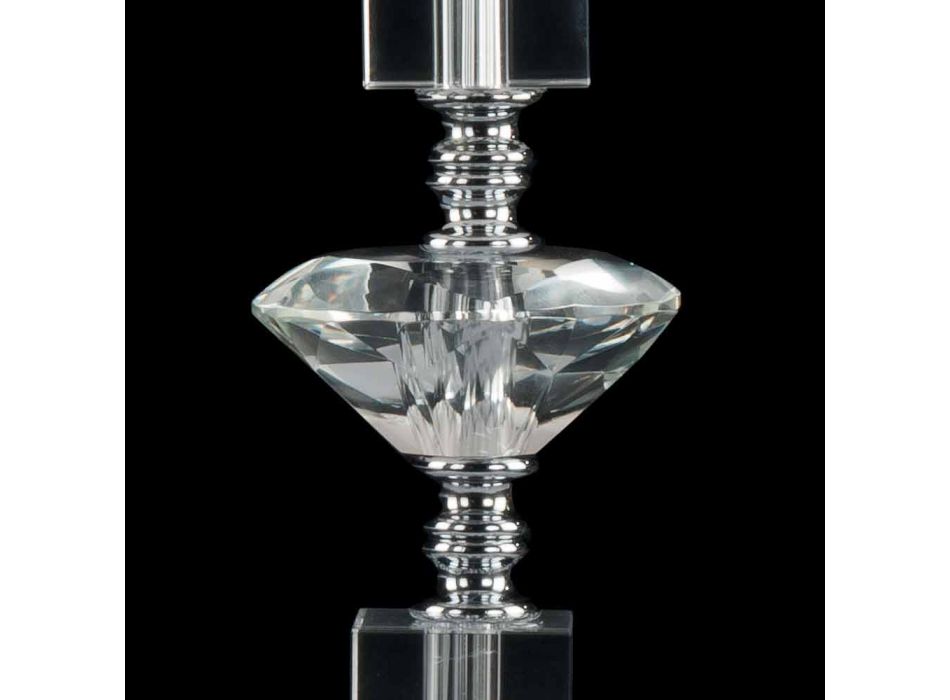 Tischlampe aus transparentem Glas und Ivy-Kristall, hergestellt in Italien Viadurini
