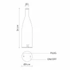 Led Tischlampe in weißem Milchglas Modernes Design - Flasche Viadurini