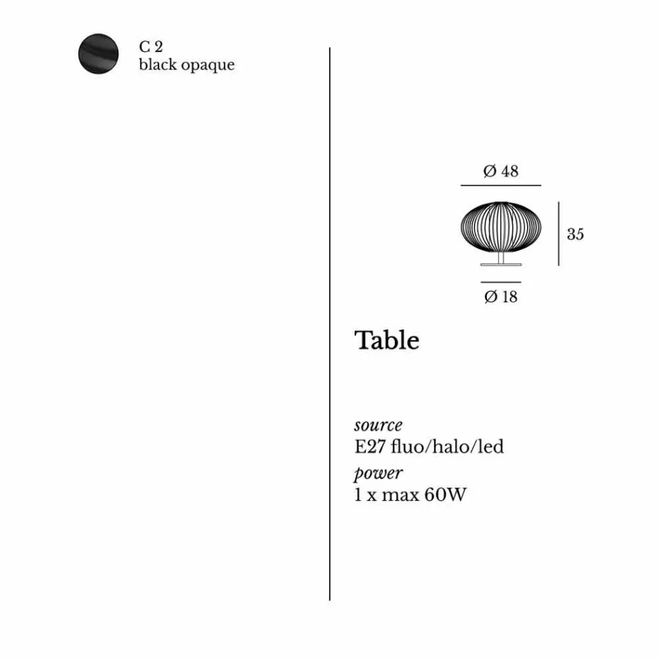 Moderne Tischlampe aus lackiertem Stahl, Ø48xH35 cm, Gabriella Viadurini