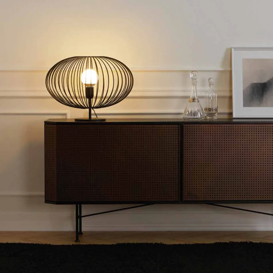 Moderne Tischlampe aus lackiertem Stahl, Ø48xH35 cm, Gabriella Viadurini