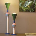 Mehrfarbige Tischlampe Slide Carmen aus Aluminium, hergestellt in Italien Viadurini