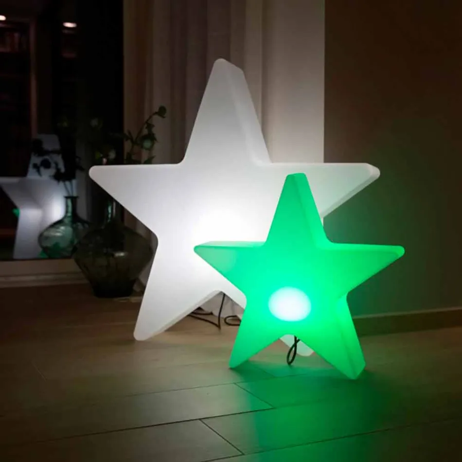 Polyethylen Solar oder LED Star Design Tischlampe - Ringostar Viadurini