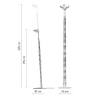 Ausziehbare Stehlampe Aluminium Mattschwarzes Leiterdesign - Watchful Viadurini