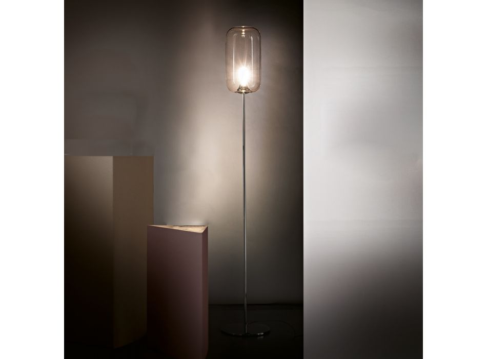 Stehlampe aus mundgeblasenem venezianischem Glas - Bambus Viadurini