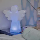 Weiße Stehleuchte E27, LED oder Solar Angel Modernes Design - Angelostar Viadurini