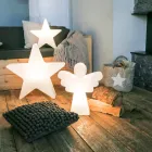 Weiße Stehleuchte E27, LED oder Solar Angel Modernes Design - Angelostar Viadurini