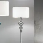 Klassische Stehlampe aus italienischem Kunsthandwerksglas und Lampenschirm - Memore Viadurini