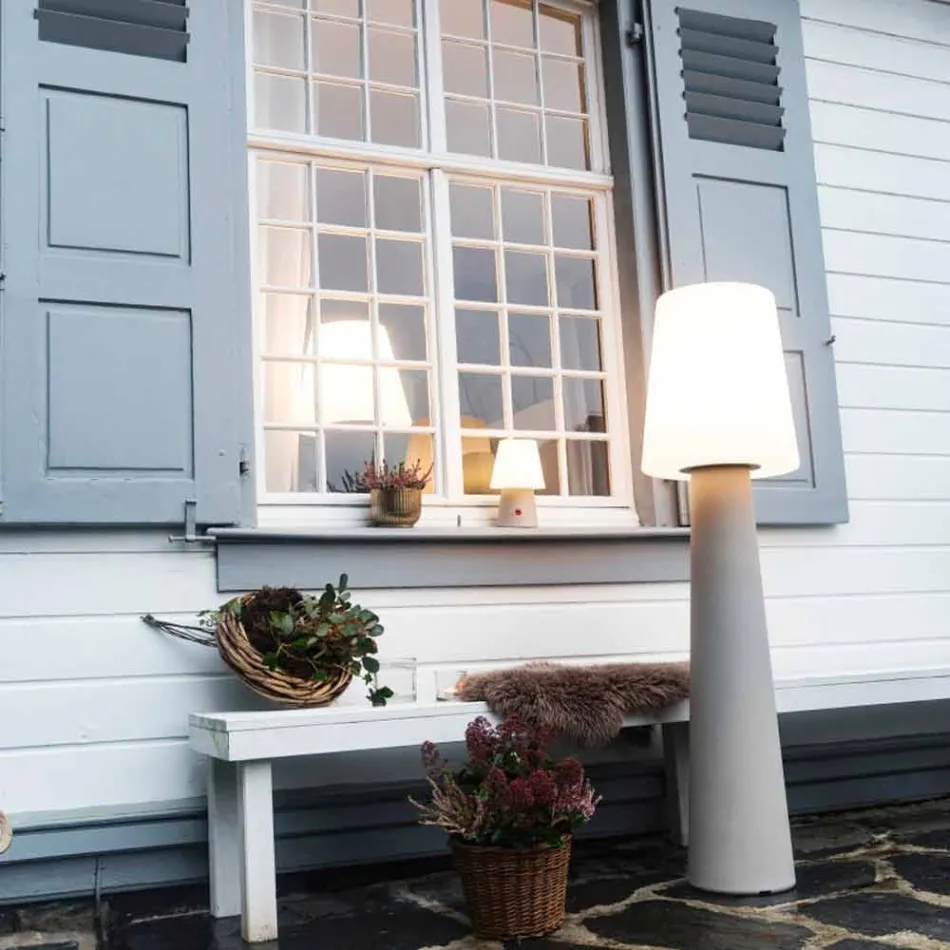 Farbige Stehlampe LED, Solar oder E27 Design Outdoor und Indoor - Fungostar Viadurini