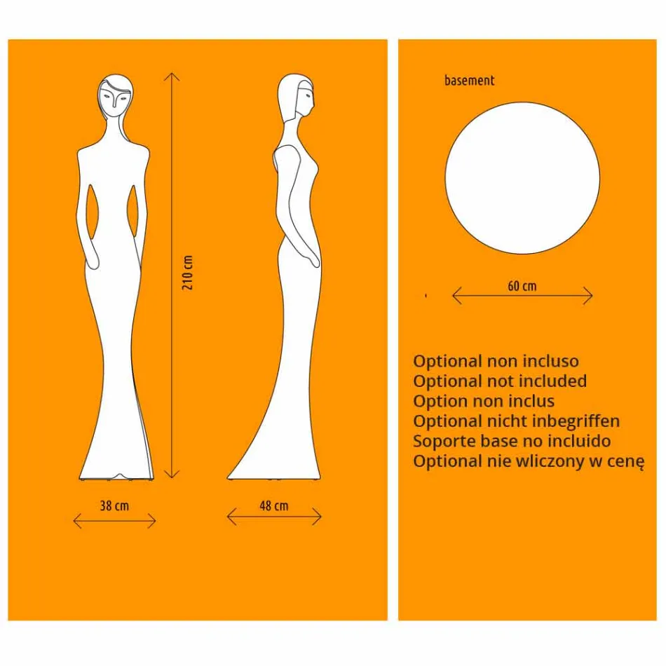 Stehlampe mit LED-Licht Modernes Design für den Außenbereich - Penelope von Myyour Viadurini