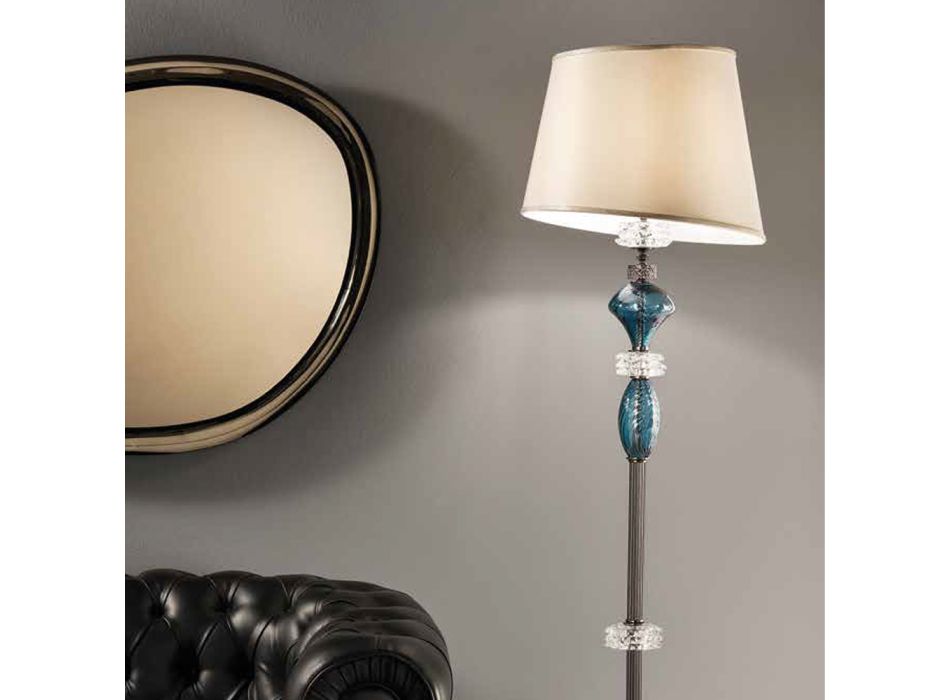Stehlampe mit handgefertigtem Glasschirm Made in Italy - Saline Viadurini