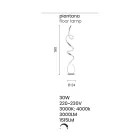 Stehlampe mit Struktur aus lackiertem Metall mit LED-Licht - Lumino Viadurini