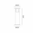 Outdoor-Stehlampe aus Eisen mit Design-Hut - Porto von Il Fanale Viadurini