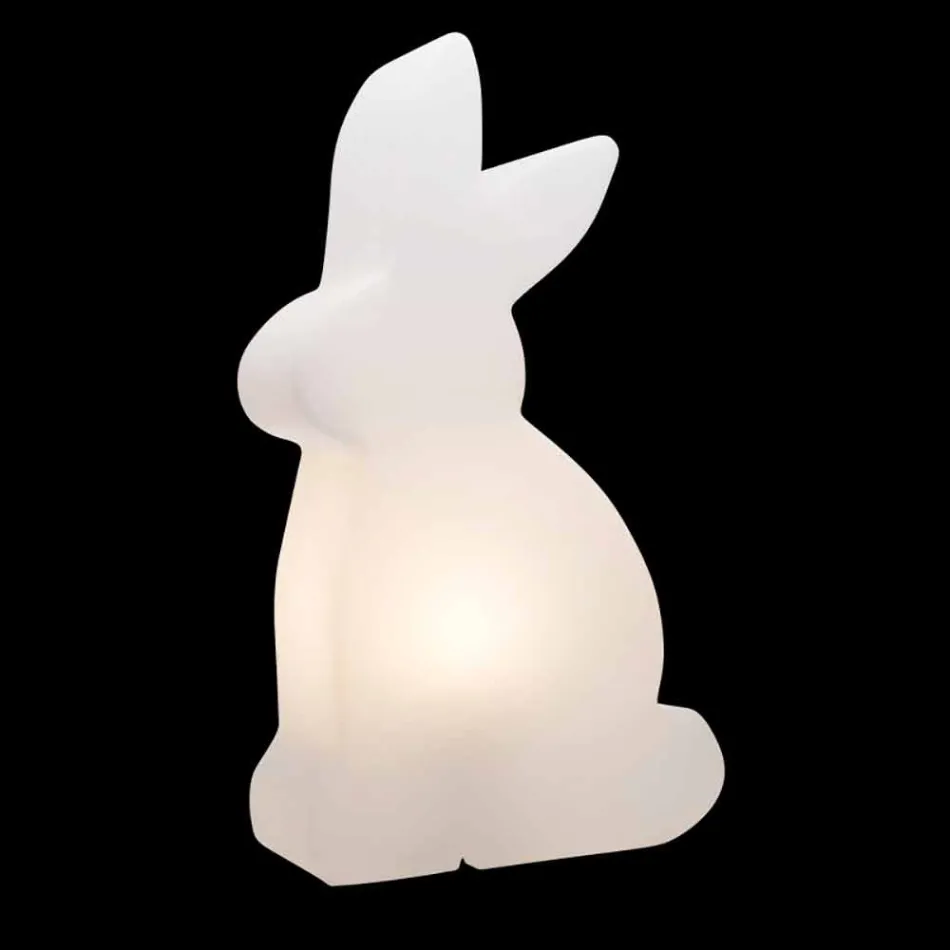 Design Stehleuchte, weißes Kaninchen für drinnen und draußen - Conigliostar Viadurini
