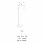 Design Stehleuchte aus Metall mit Leinen Lampenschirm Made in Italy - Bali Viadurini