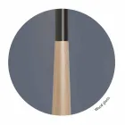 Design Stehleuchte aus Metall, Holz und Organza Made in Italy - Boom Viadurini