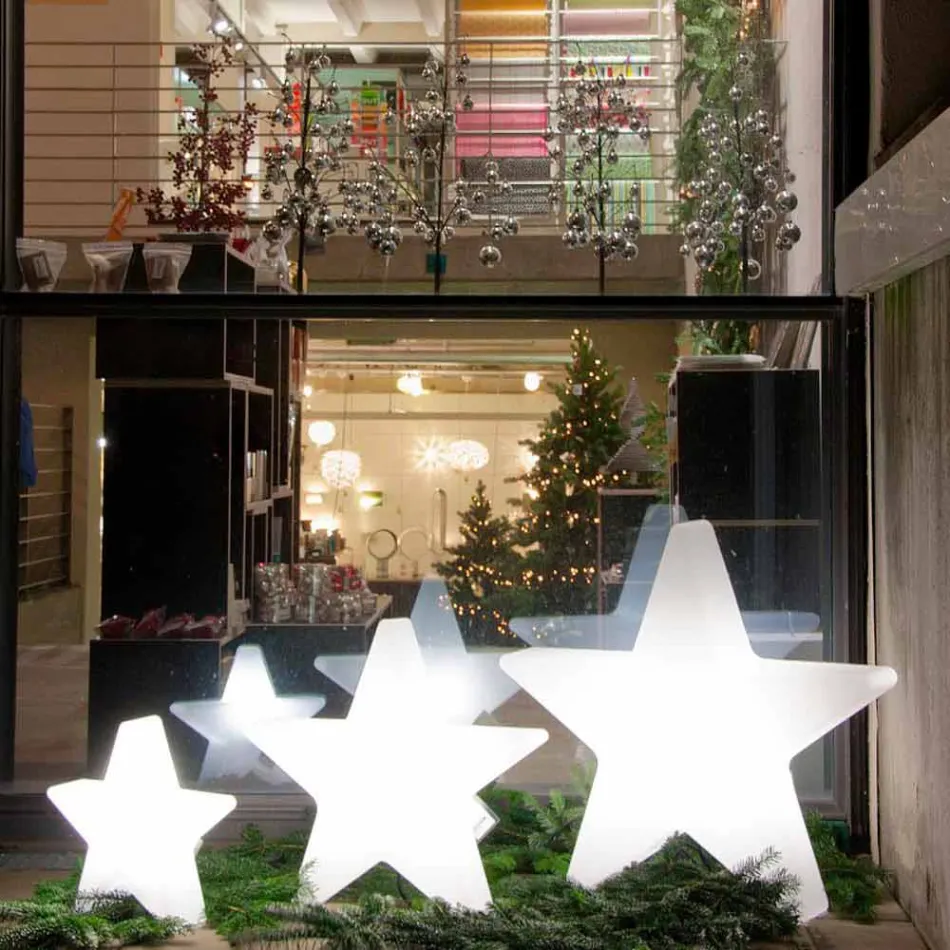 Stehlampe in weißer oder roter Sternform, modernes Design - Ringostar Viadurini