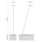 Garten-Stehlampe Aluminium Weiß Design mit Seerosenblatt - Cipriam Viadurini