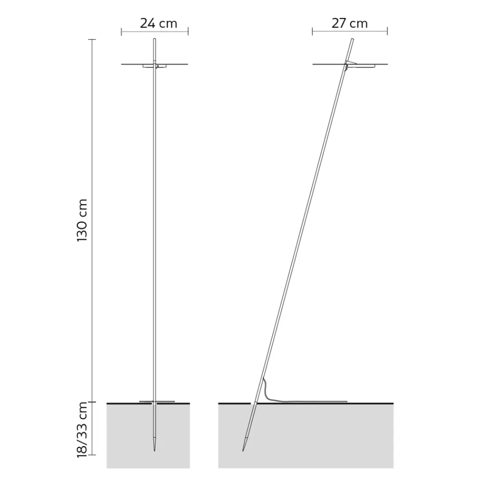Garten-Stehlampe Aluminium Weiß Design mit Seerosenblatt - Cipriam Viadurini