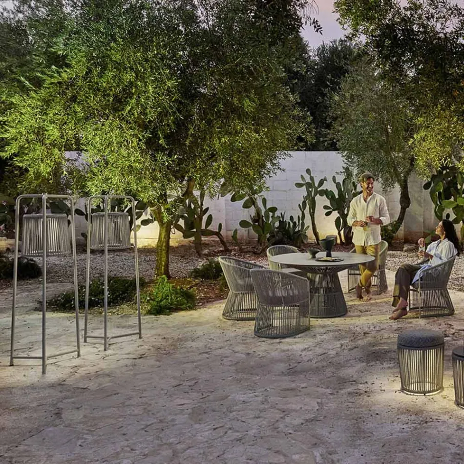 Stehlampe aus Aluminium und Faser Made in Italy - Tibidabo von Varaschin Viadurini