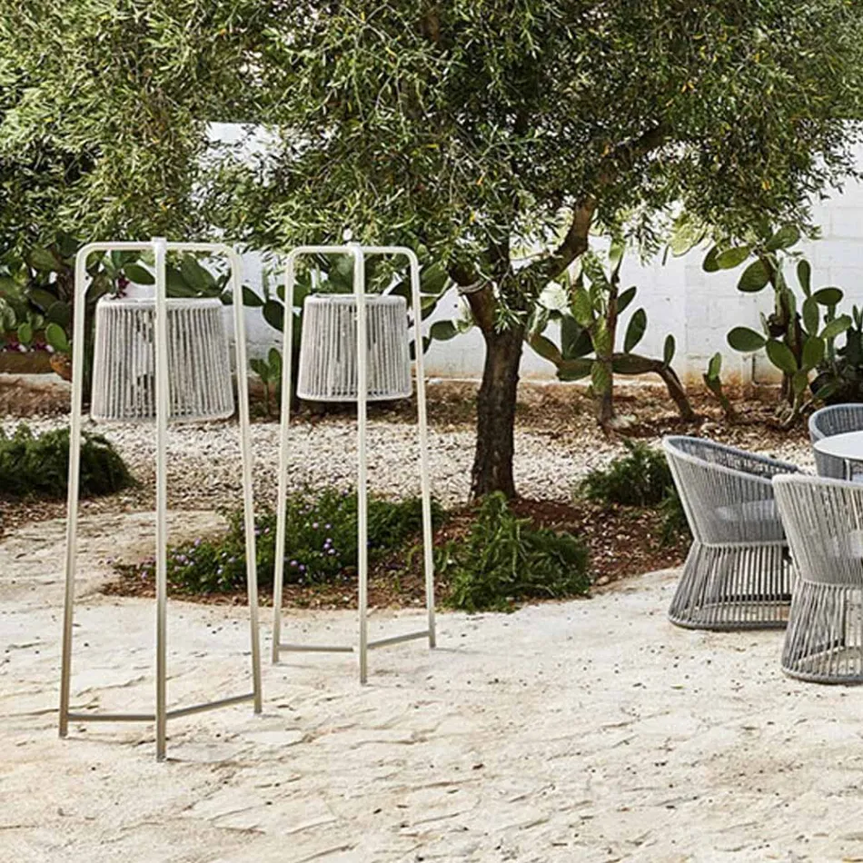 Stehlampe aus Aluminium und Faser Made in Italy - Tibidabo von Varaschin Viadurini